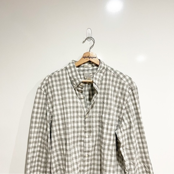 J. Crew NWT Stretch Secret Wash shirt in organic cotton gingham - Picture 4 of 9